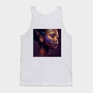 Woman with a painted face. Tank Top